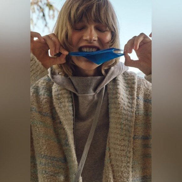 NWT Size XL (P2P 30") -Anthro Oversized Cardigan Sweater made in Italy (US$ 198) - Picture 8 of 16